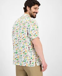 Tommy Bahama Men's Veracruz Cay Lemon Lounge Short Sleeve Shirt