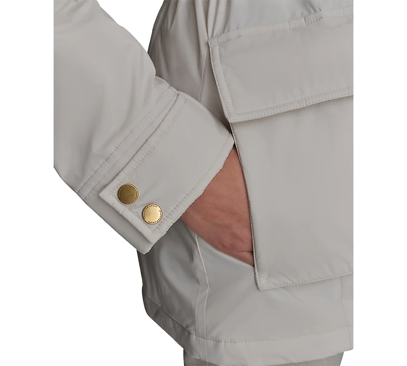 Donna Karan New York Women's Stand-Collar Cinched-Waist Coat