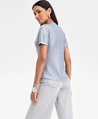 I.n.c. International Concepts Women's Foil T-Shirt, Exclusively at Macy's