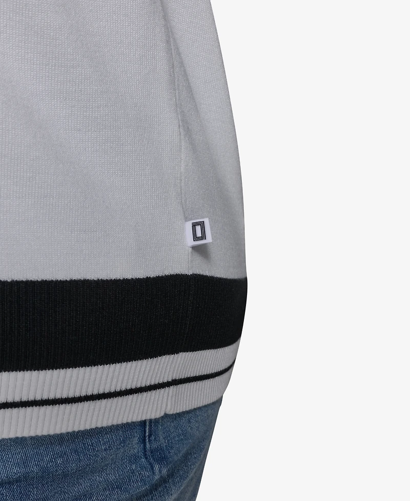 Karl Lagerfeld Paris Plus Short-Sleeve Polo Sweater