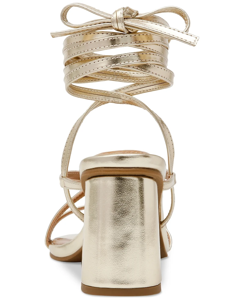 Dv Dolce Vita Women's Haze Strappy Lace-Up Block-Heel Dress Sandals