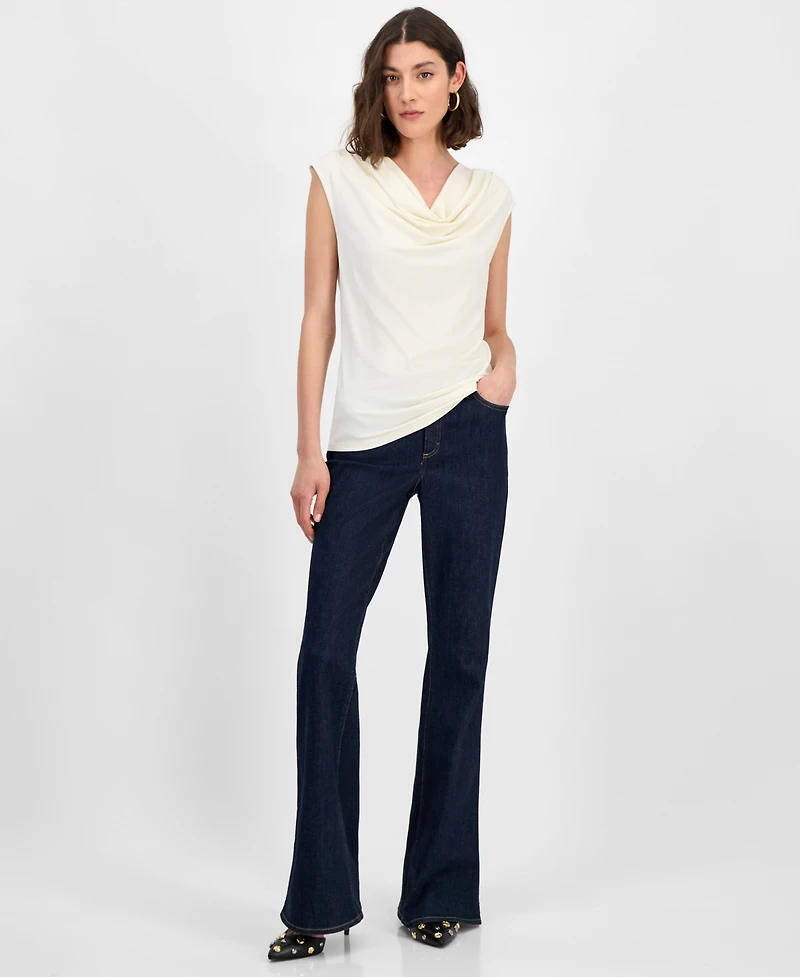 I.n.c. International Concepts Women's Sleeveless Cowlneck Blouse, Exclusively at Macy's