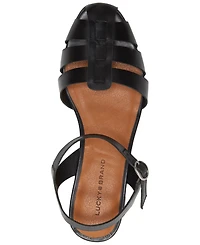 Lucky Brand Women's Zilma Ankle Strap Fisherman Flat Sandals