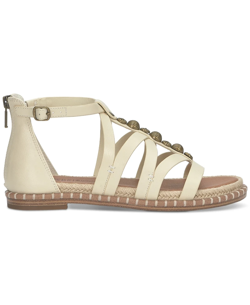 Lucky Brand Women's Korina Embellished Strappy Gladiator Flat Sandals
