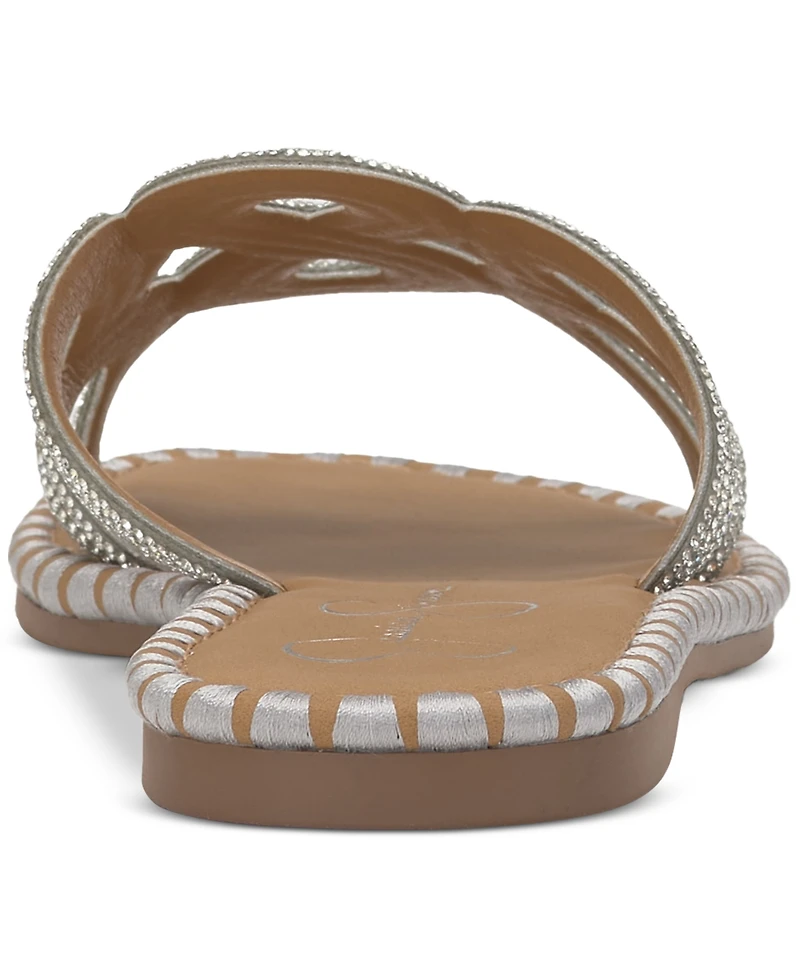 Jessica Simpson Women's Bria Rhinestone Slide Sandals