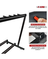 5 Core Guitar Rack Stand • Multi Guitars Holder Storage Stands for Acoustic Electric and Bass Soporte Para Guitarra