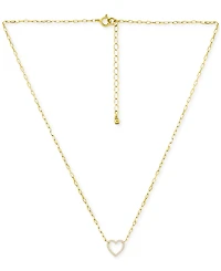 Giani Bernini Cubic Zirconia Heart Pendant Necklace, 16" + 2" extender, Exclusively at Macy's