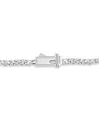 Swiss Blue Topaz (3-1/2 ct. t.w.) & Diamond (1-1/5 Tennis Bracelet 14k White Gold (Also London Aquamarine)