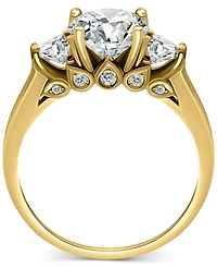 Giani Bernini Cubic Zirconia Three Bridal Stone Ring Sterling Silver, Exclusively at Macy's