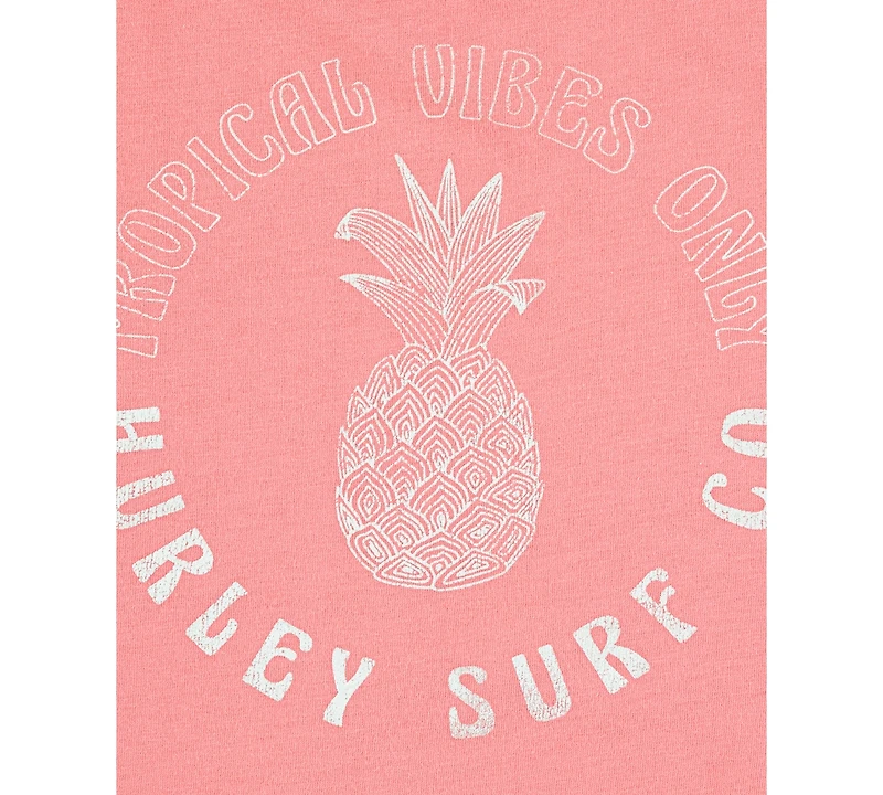 Hurley Big Girls Tropical Vibes Only Graphic T-Shirt