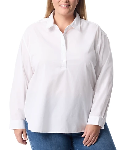 Gloria Vanderbilt Plus Size Amanda Popover Blouse