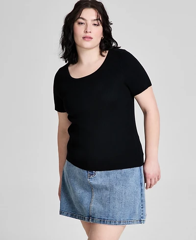 And Now This Trendy Plus Short-Sleeve Sweater, Exclusively at Macy's