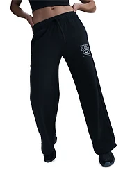 Nike Sportswear Women's Club Fleece Mid-Rise Wide-Leg Logo Pants