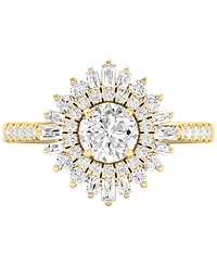 Diamond Round Double Halo Engagement Ring (1-1/2 ct. t.w.) in 14k Gold