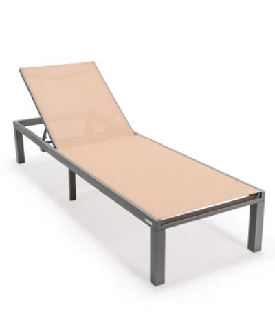 Marlin Patio Chaise Lounge Chair With Grey Aluminum Frame
