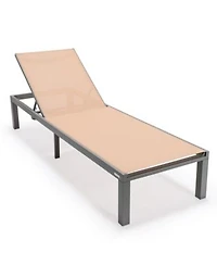 Marlin Patio Chaise Lounge Chair With Grey Aluminum Frame