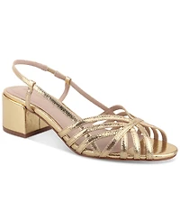 Giani Bernini Women's Myrahh Cagey Slingback Block Heel Dress Sandals, Created for Macy's