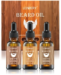 Lovery Men's 3-Pc. Nourishing & Moisturizing Beard Oil Gift Set
