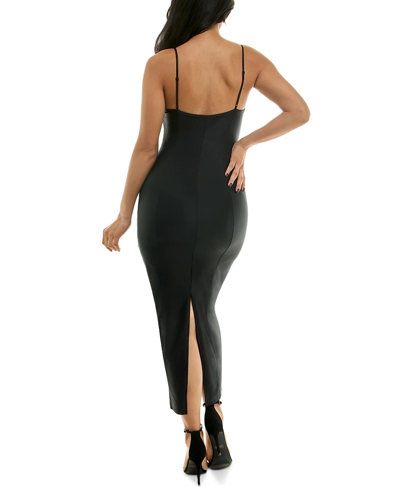 Katia Rae Juniors' V-Neck Bodycon Knit Midi Dress