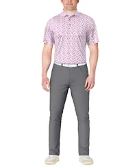 Pga Tour Men's Classic-Fit Geo-Print Golf Polo Shirt
