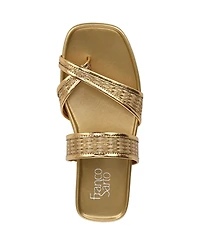 Franco Sarto Women's Estella Open Square Toe Slide Flat Sandals