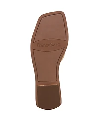 Franco Sarto Women's Elisa Open Square Toe Ankle Strap Flat Sandals