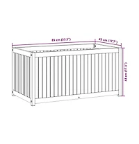 Garden Planter 33.5"x17.7"x17.3" Solid Wood Acacia and Steel