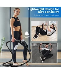 Portable Ab Trainer with Headrest and Foam Handle for Office Home Gym