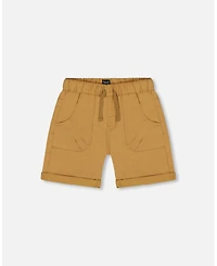 Deux par Deux Big Boys Stretch Twill Short Tan