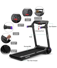 3HP Electric Folding Treadmill with Bluetooth Speaker