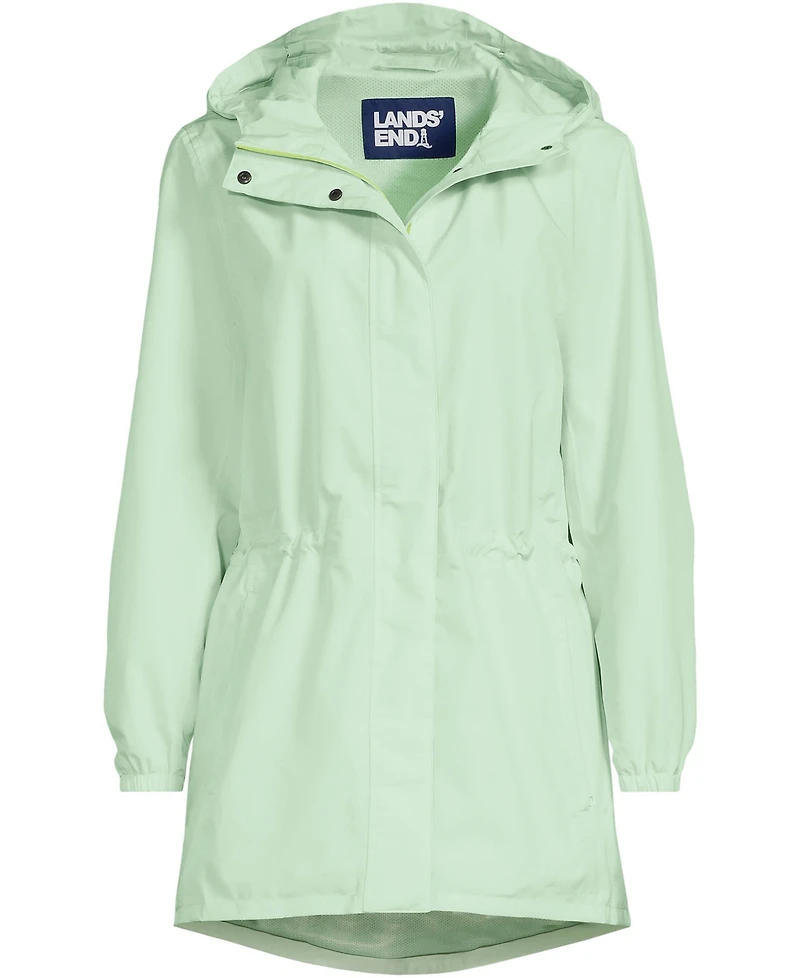 Lands' End Women's Plus Squall Packable Waterproof Raincoat
