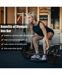 56 Inch Olympic Hexagon Deadlift Trap Bar with Folding Grips Powerlifting32 Reviews