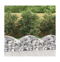 Arched Gabion Basket 39.4"x19.7"x15.7"/23.6" Galvanized Iron