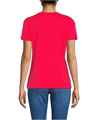 Lands' End Women's Relaxed Supima Cotton Crew Neck T-Shirt