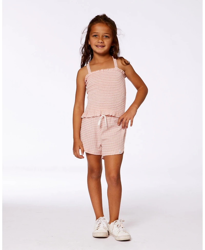 Deux par Deux Big Girls Smocked Tank Top Light Old Pink