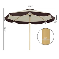 Outsunny 9FT Patio Umbrella Parasol, Upf 50+ Outdoor Umbrella,