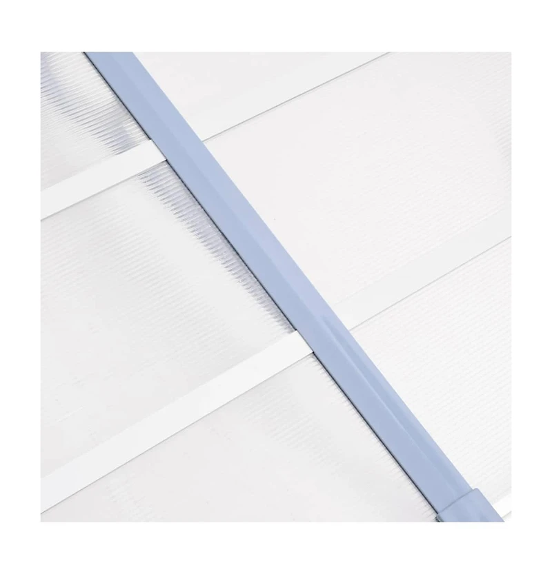 Door Canopy Gray and Transparent 60"x35.4" Polycarbonate