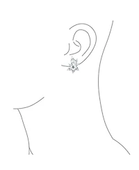 Bling Jewelry Elegant Marquise Leaf Cz Clip-On Earrings s and Proms Silver Plated