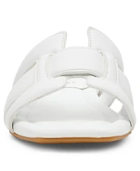 Anne Klein Women's Loyal Square Toe Slide Flat Sandals