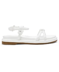 Anne Klein Women's Elisabeth Ankle Strap Footbed Flat Sandals