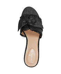 Bandolino Women's Arden Raffia Knotted Bow Block Heel Sandals
