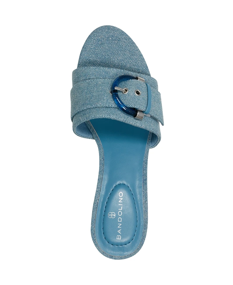 Bandolino Women's Ardonna Buckle Block Heel Sandals