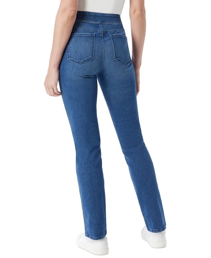 Gloria Vanderbilt Women's Amanda High-Rise Straight Pull-On Jeans