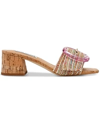 Steve Madden Women's Seacrest Buckled Block-Heel Mule Sandals