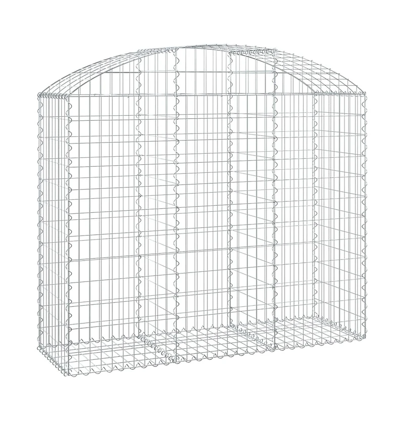 Arched Gabion Basket 59.1"x19.7"x47.2"/55.1" Galvanized Iron
