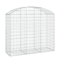 Arched Gabion Basket 59.1"x19.7"x47.2"/55.1" Galvanized Iron