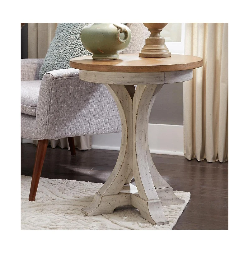 Round Chair Side Table