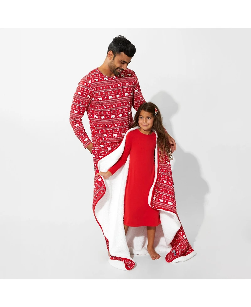 Bellabu Bear Men's Polar Isle Red Pajama Set