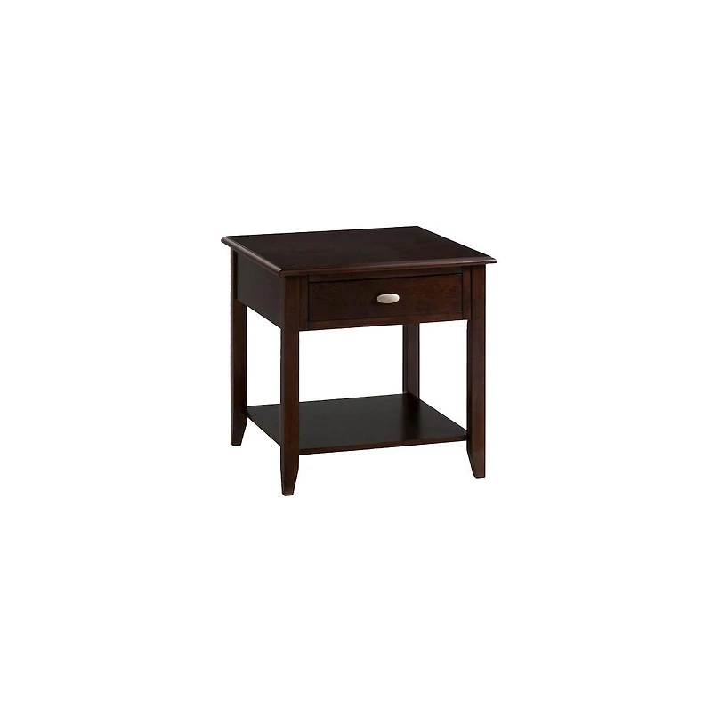 Merlot Warm Contemporary End Table
