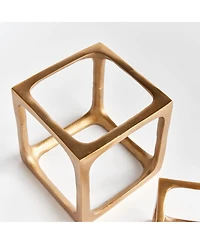 Cubist Sculptures Decorative Objects Set of 2